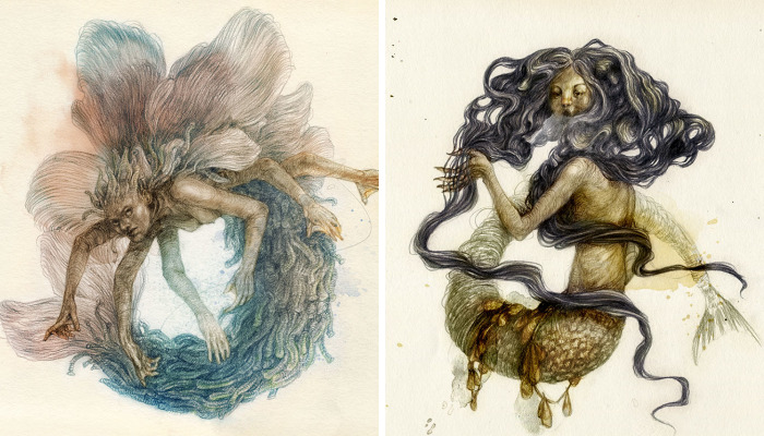I Illustrated 30 Mermaids For Two Years And Here Is The Eerie Yet Whimsical Result