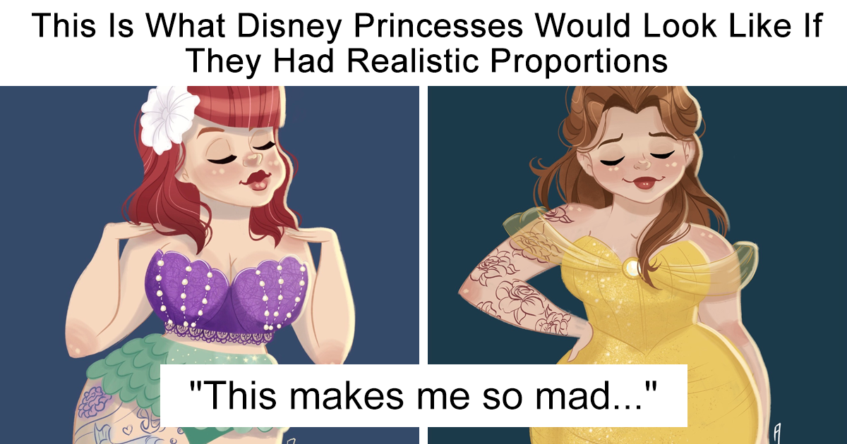 Disney Princesses With Realistic Proportions