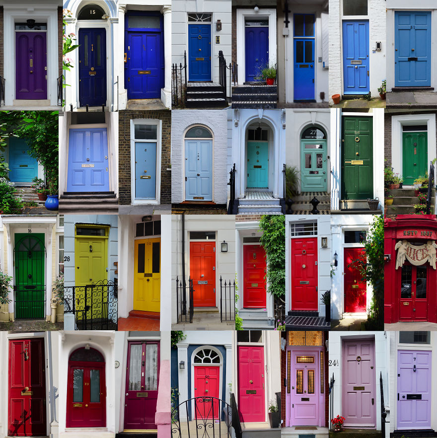 I Composed A Collage Of Colorful Doors And Houses