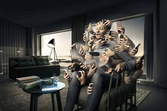 I Used 30 Hands To Create Satire Image About Online Society