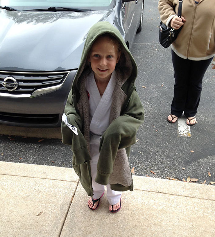 Mi hija tenía frío tras su clase de karate y se convirtió en jedi accidentalmente