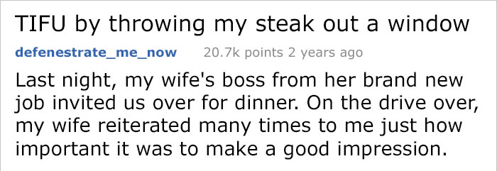 Woman Takes Along Her Husband For An Important Dinner At Her New Boss’ House, Doesn’t Expect It To End Like This