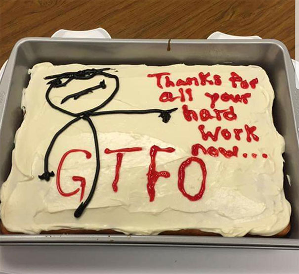 My Supervisor Is Leaving Our Company After 9 Years. Here Is His Resignation Cake