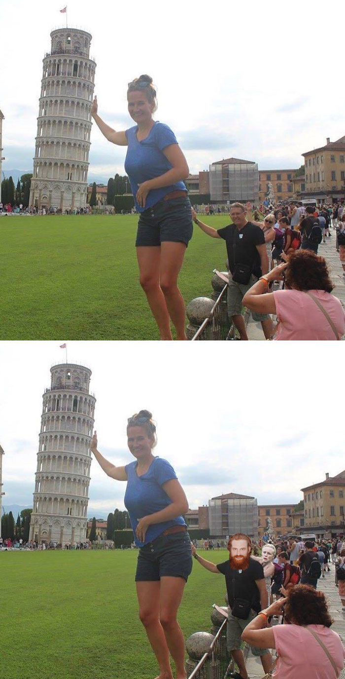 Leaning Tower Of Pisa And The 12 Foot Woman
