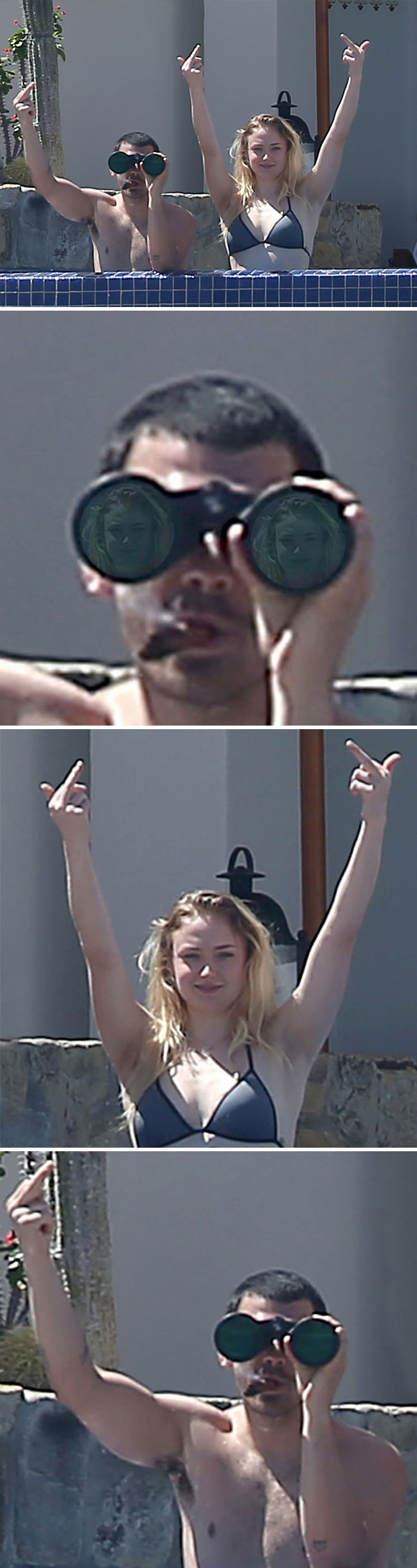 Joe Jonas And Sophie Turner Giving The Finger To The Paparazzi