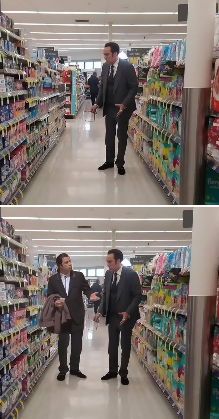Nicholas Cage In Walgreens In The Tampon Aisle