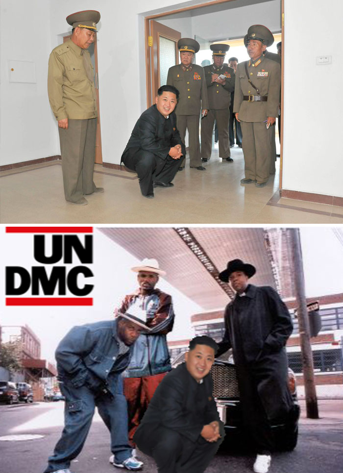 Kim Jong Un Squatting Infront Of Officers