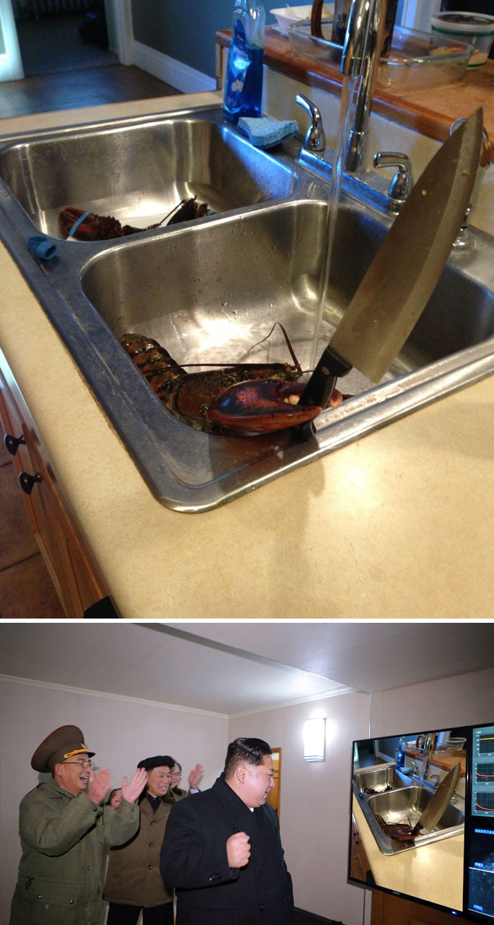 This Lobster Holding A Knife