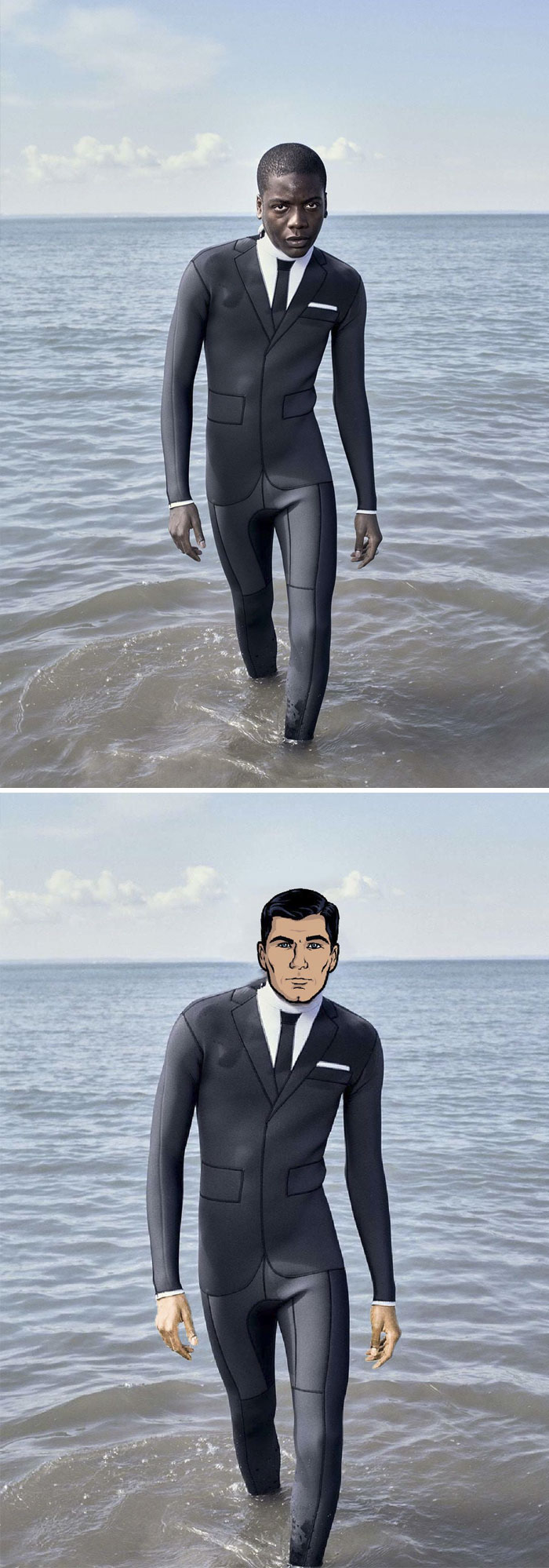 This Man Wearing A Suit, Wetsuit