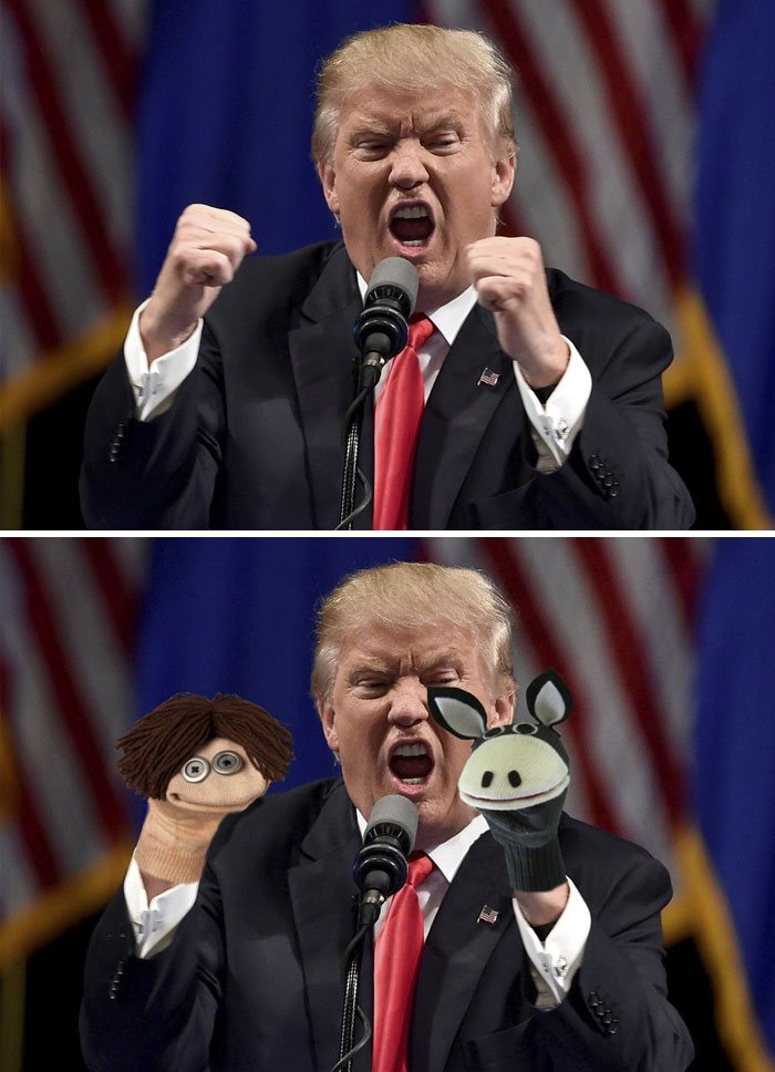 Donald Trump Angrily Making Two Fists