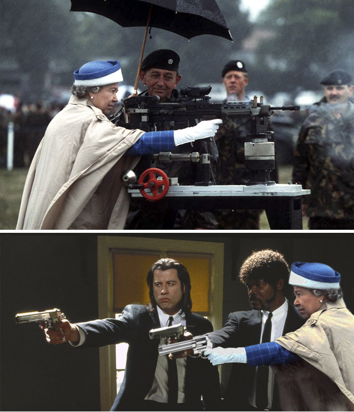 This Photo Of The Queen Firing A Rifle