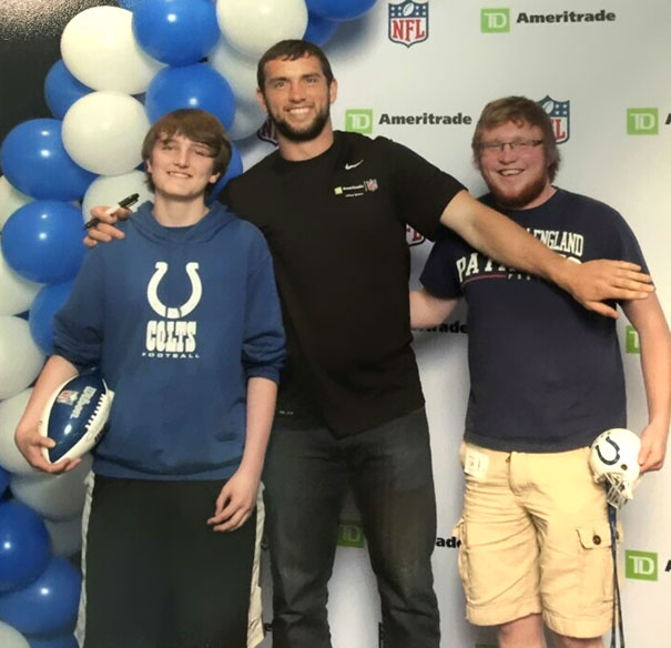 My Friend Wore A New England Patriots Shirt When He Met Andrew Luck, But Luck Handled It
