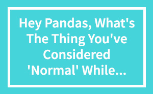 Hey Pandas, What's The Thing You've Considered 'Normal' While Growing Up, Only To Find Out It's Actually Weird?