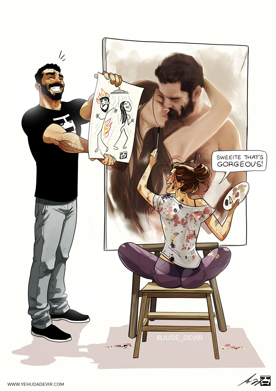 Artist Keeps Illustrating Everyday Life With His Wife In Comics And We're  Not Jealous At All | Bored Panda