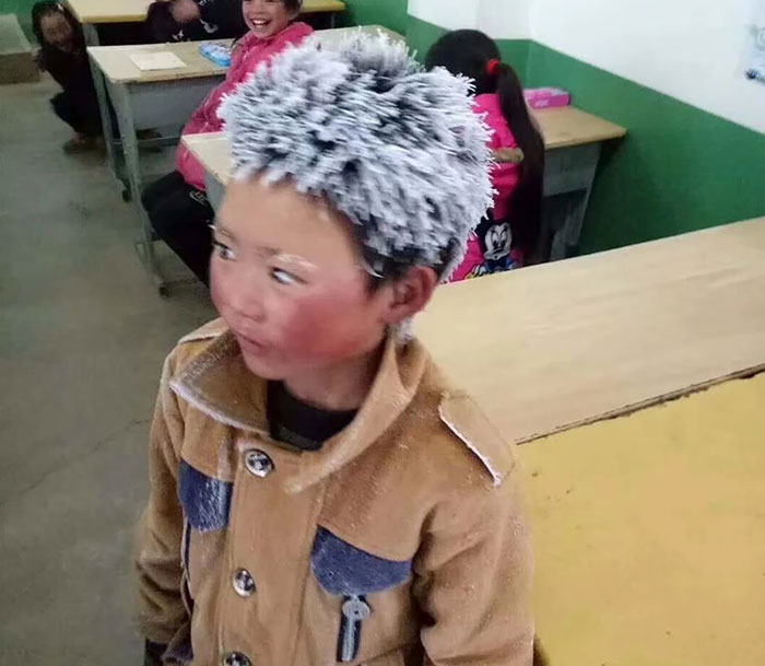 Boy Walks 4.8 Km In Freezing Cold To Attend His School, And His Living Conditions Will Break Your Heart