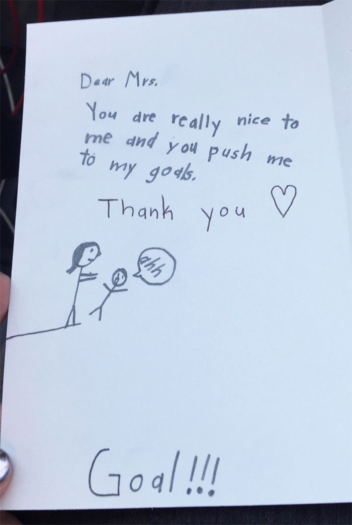 Valentines Day Card From A Student