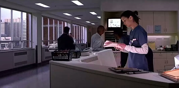 In "The Sum Of All Fears" When The Nuke Detonates The Tv In The Background Turns Off Before The Shock Wave Hits The Hospital Simulating The Emp Effect Nukes Give Off When Detonated