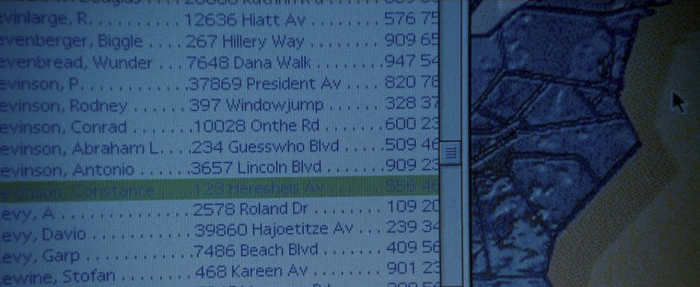 When Jeff Goldblum Is Looking For His Ex-Wife's Phone Number In Independence Day, The Address Is A Little On The Nose