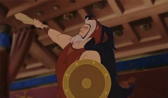 In Hercules, The Rug That Hercules Throws Over Himself Is Scar From The Lion King