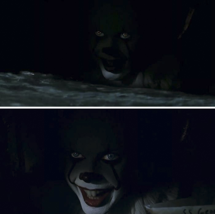 It (2017) Pennywise's Irises Change Color When Talking To George In The Stormdrain. This Is An Accurate Adaptation From The Book By Stephen King