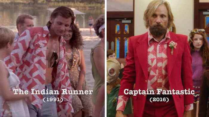 The Red Shirt Used By Viggo Mortensen In "Captain Fantastic" (2016) Is The Same One He Wore In The Film "The Indian Runner" (1991)