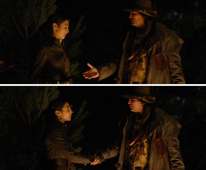 In Wonder Woman, This Is The First Time Diana Ever Accepts An Offered Handshake. Unless You Speak The Blackfoot Language (Unlike Other Non-English Dialogue, This Conversation Has No Subtitles), You Might Miss That Chief Then Reveals To Diana His True Identity: Napi, A Trickster Demigod