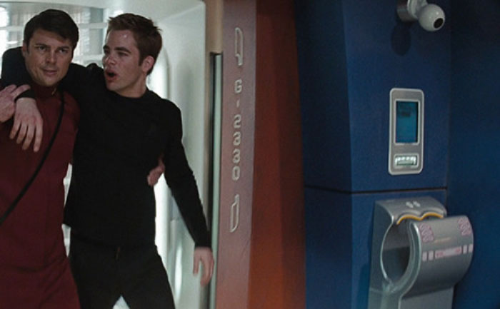 In Star Trek (2009), A Dyson Hand Dryer Is Used As Space Age Enterprise Technology