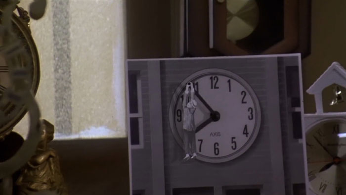 Back To The Future - The Opening Credits Have A Clock Foreshadowing Doc Hanging Off The City Clock