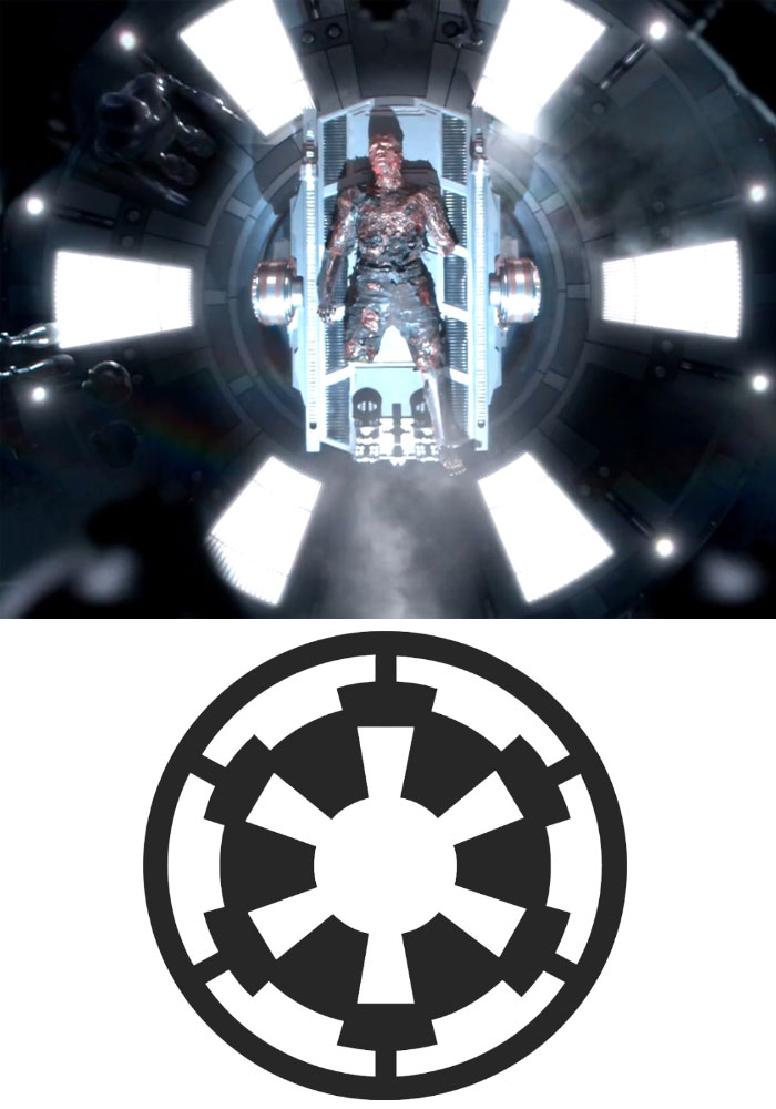 The Floor Of The Room Where Vader Is Born In Resembles The Symbol Of The Empire