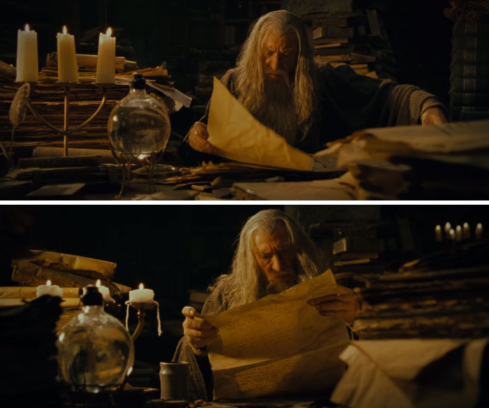 The Candles Near Gandalf Have Melted Down Marking The Passage Of His Time Spent Reading Through Scrolls In The Fellowship Of The Ring