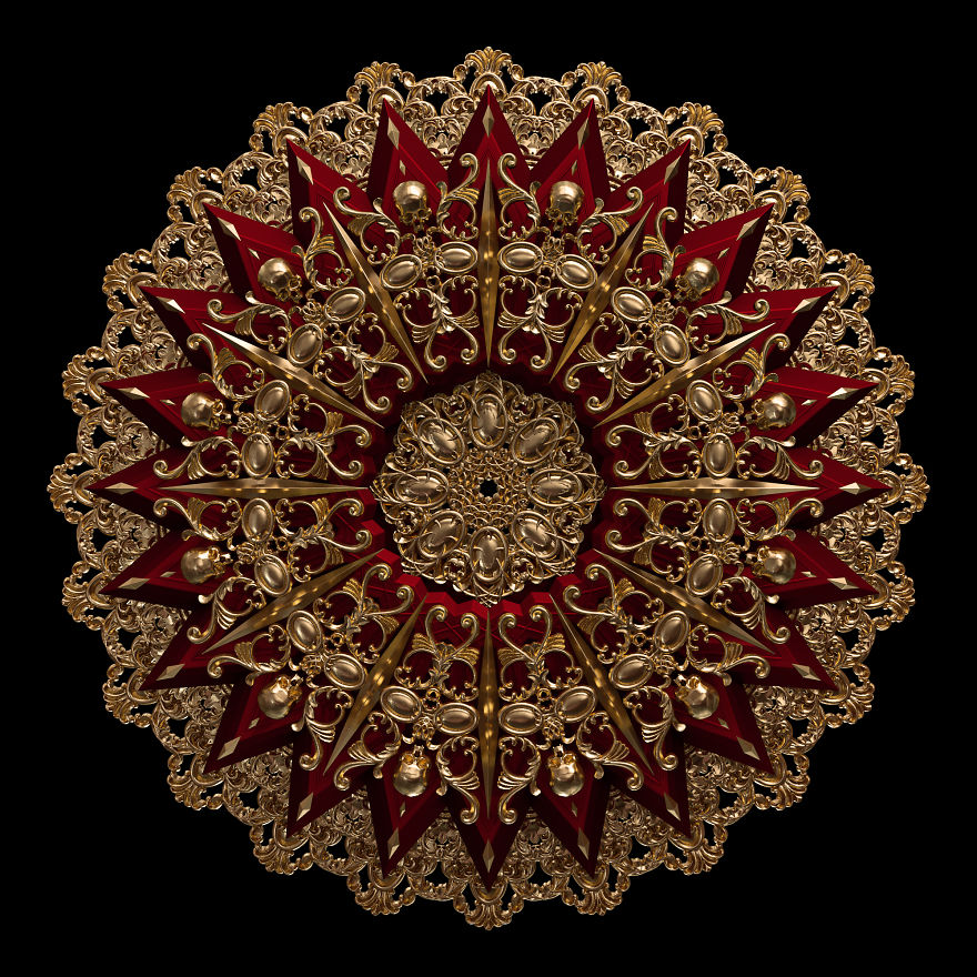I Reimagined Traditional Mandala & Geometric Patterns As 3d Illustrations