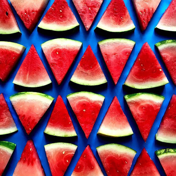 Amazing Pattern Made By Watermelon Slices