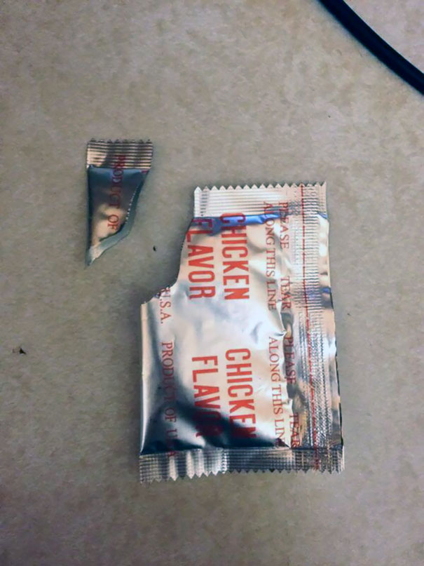 Spent 30 Mins Looking Through The Trash For This Packet To Prove To My Girl The Corner Wasn't From A Condom Wrapper