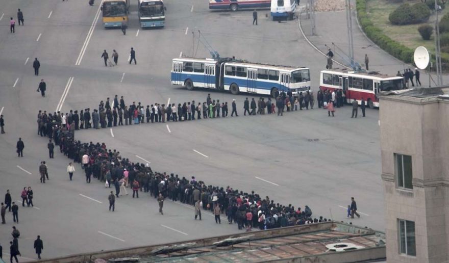Queueing Is A National Sport For North Koreans