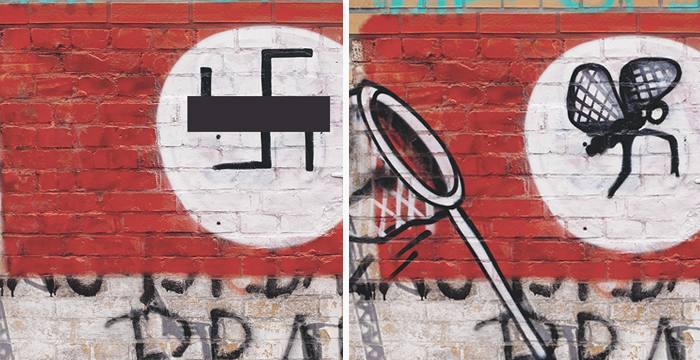 Swastika Transformation Street Art