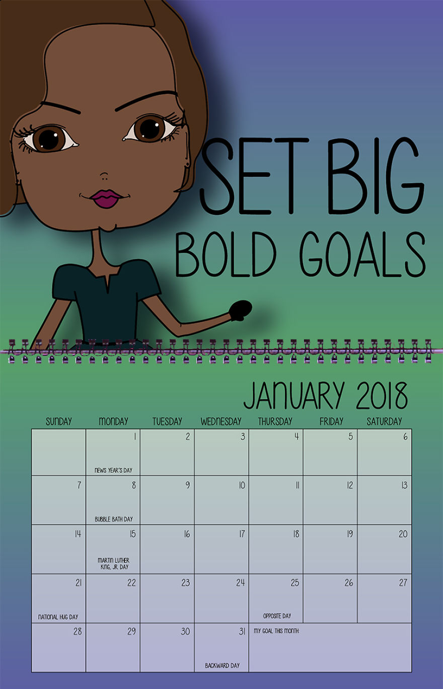 I Create Inspirational Calendars For Girls. I Create Inspirational Calendars For Girls.