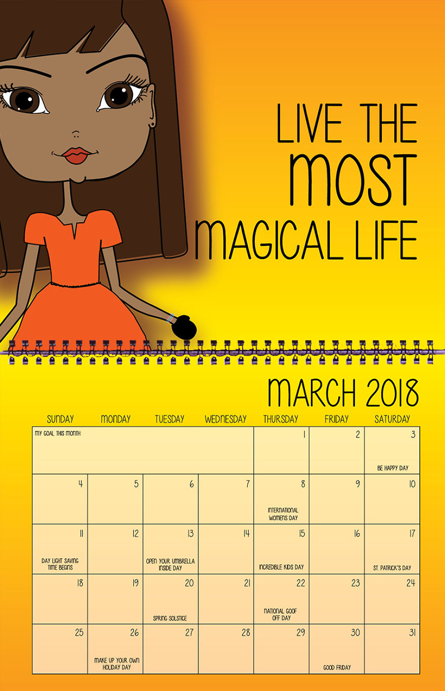 I Create Inspirational Calendars For Girls. I Create Inspirational Calendars For Girls.
