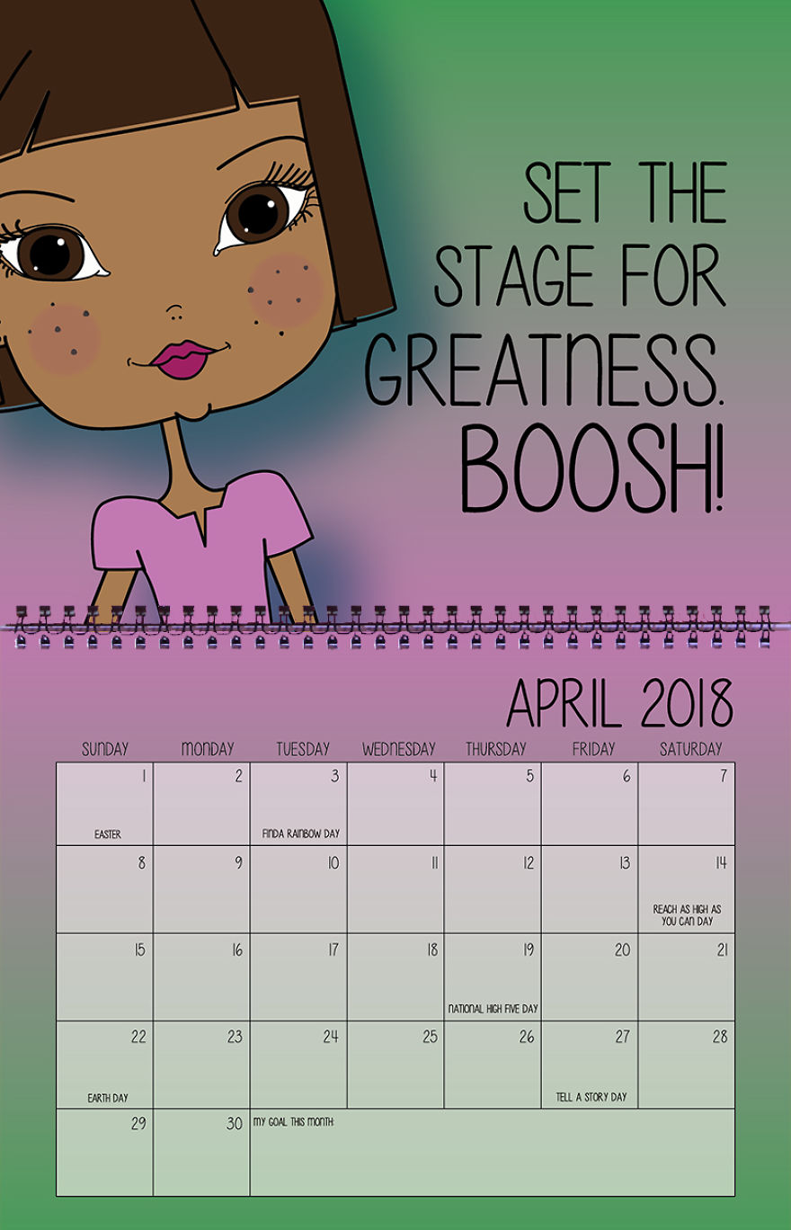 I Create Inspirational Calendars For Girls. I Create Inspirational Calendars For Girls.