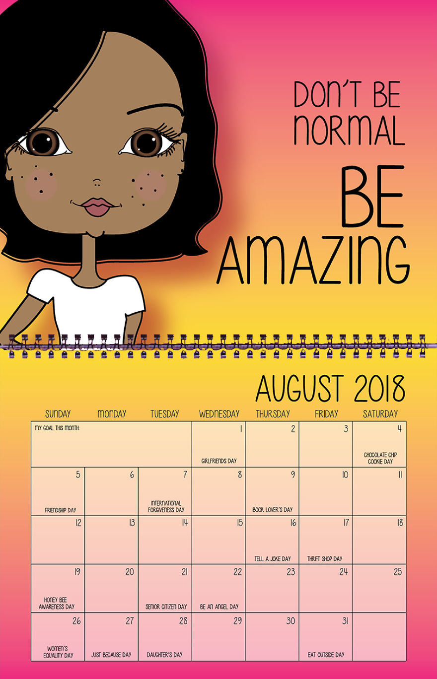 I Create Inspirational Calendars For Girls. I Create Inspirational Calendars For Girls.