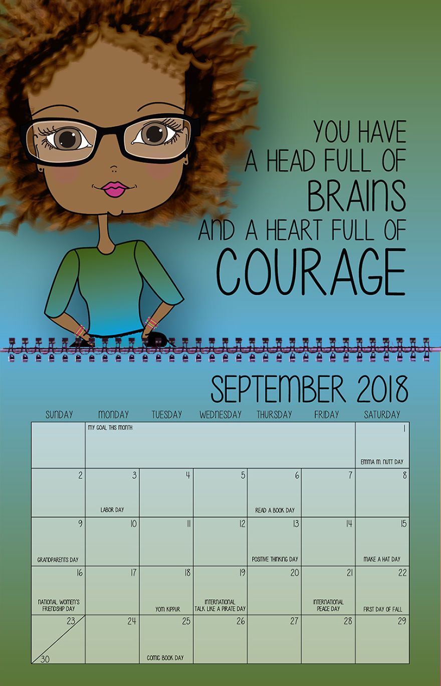 I Create Inspirational Calendars For Girls. I Create Inspirational Calendars For Girls.