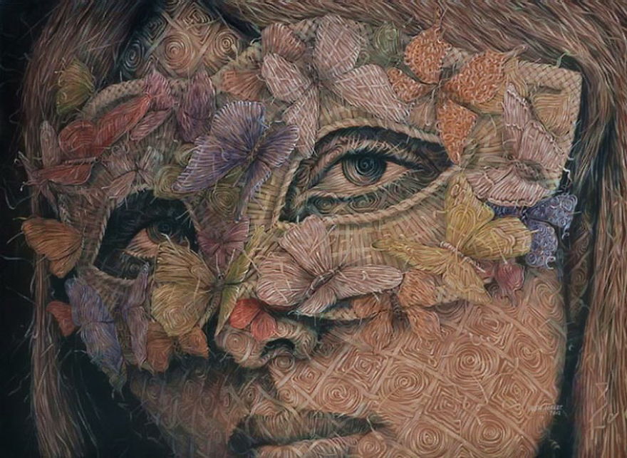 “Weaving” Paintings By Alexi Torres Show The Connection Between Man And Nature