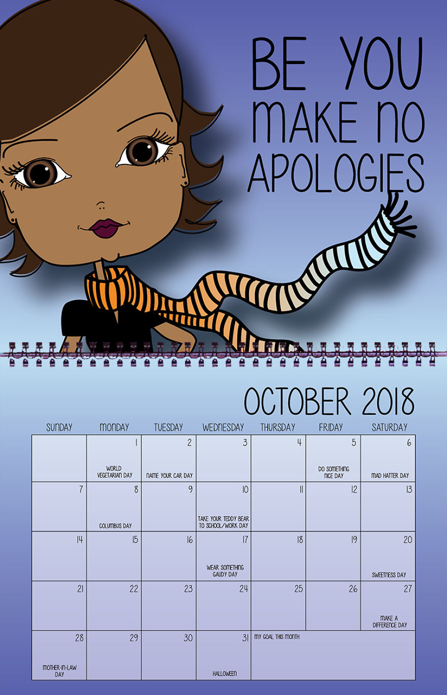 I Create Inspirational Calendars For Girls. I Create Inspirational Calendars For Girls.