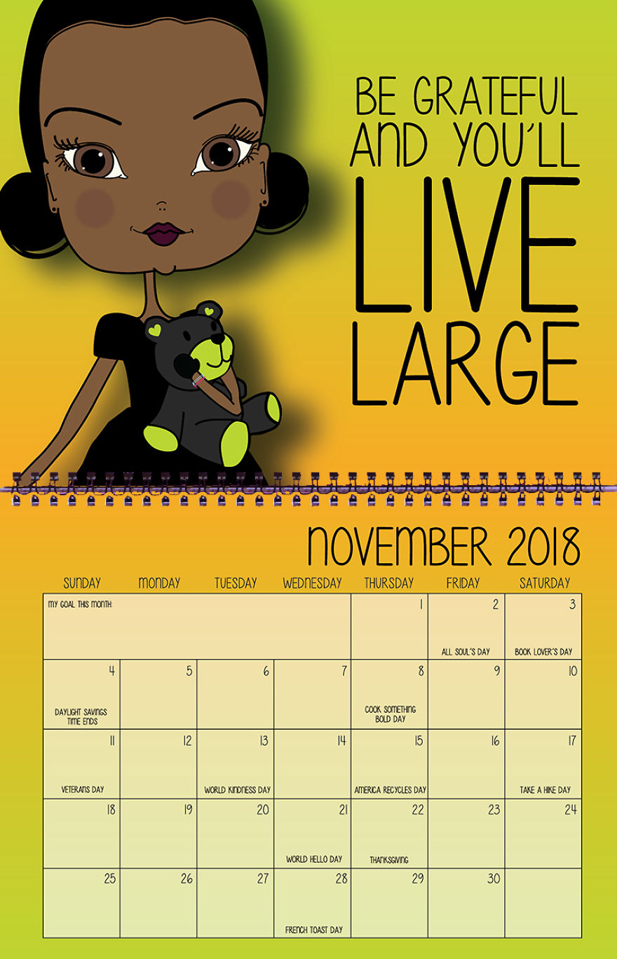 I Create Inspirational Calendars For Girls. I Create Inspirational Calendars For Girls.