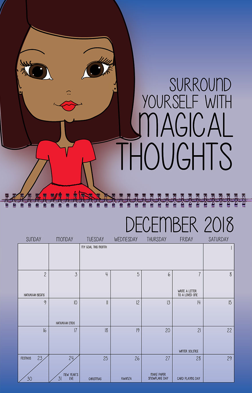 I Create Inspirational Calendars For Girls. I Create Inspirational Calendars For Girls.
