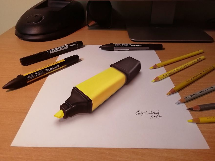 Just One 3D Yellow Highlighter