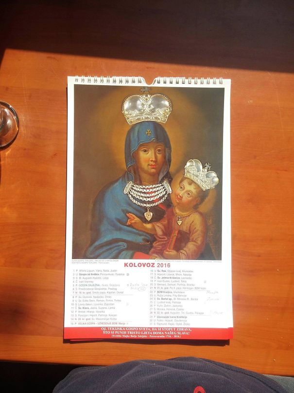 Mad Photoshop Skills On This Catholic Calendar