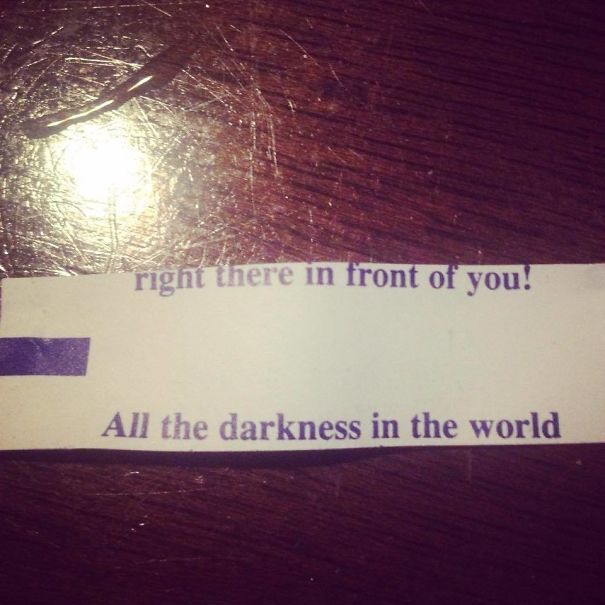 My Friend's Misprinted Fortune Is Kinda Dark