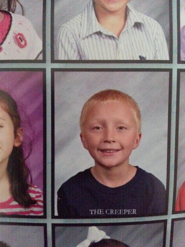 This Kid Picked An Unfortunate Shirt To Wear On Picture Day