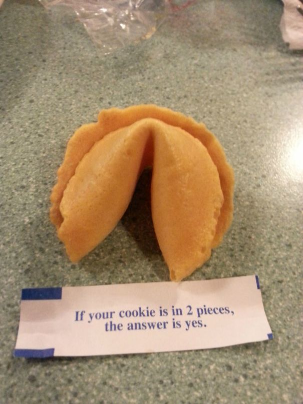 Thought I'd Be Cool And Take The Fortune Out Of The Cookie Without Breaking It