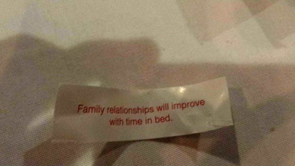 Strange fortune cookie message 